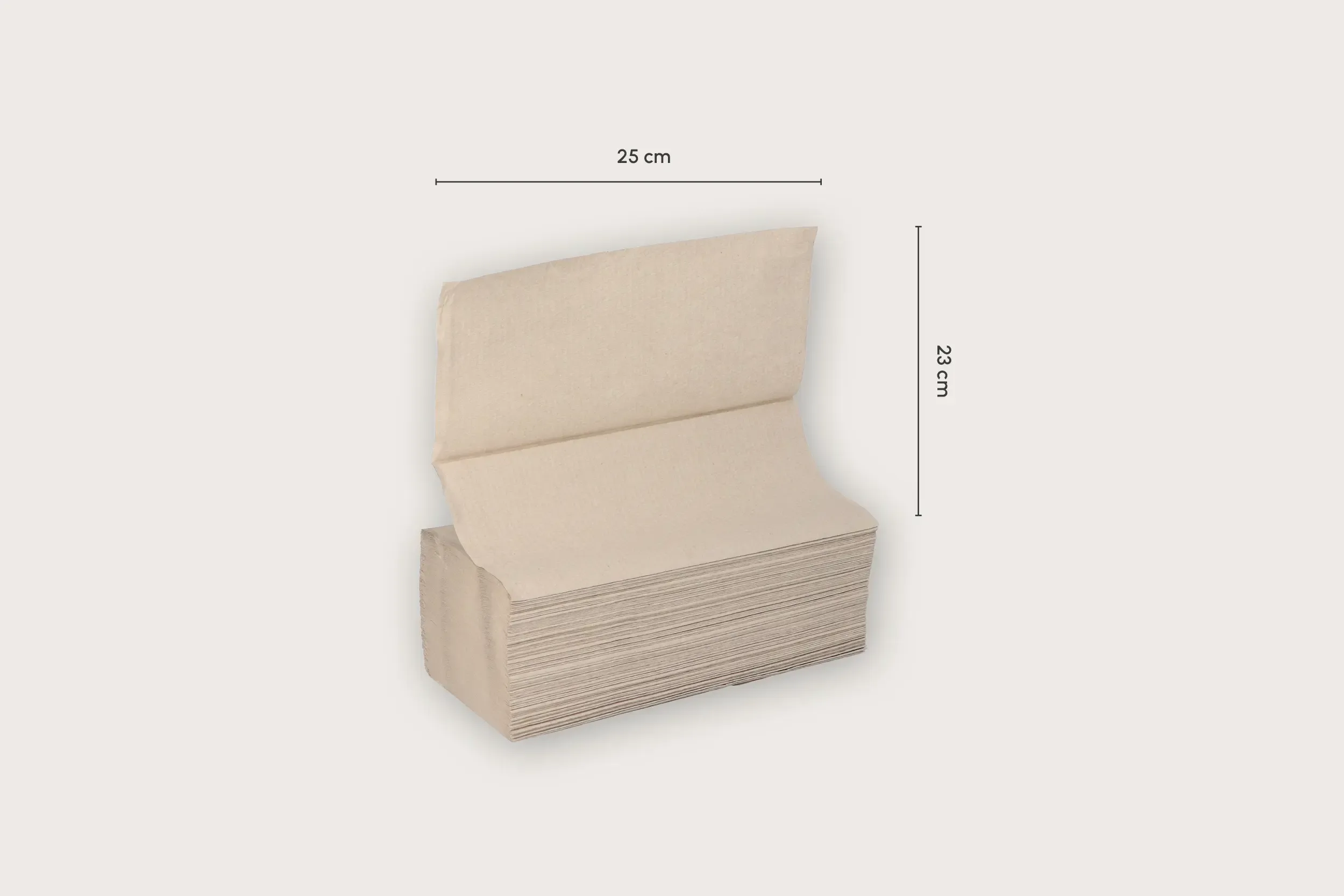 Papierhandtücher, Natur, L 25 x B 23cm, 1-lagig, V-Falz (5.000er Karton)